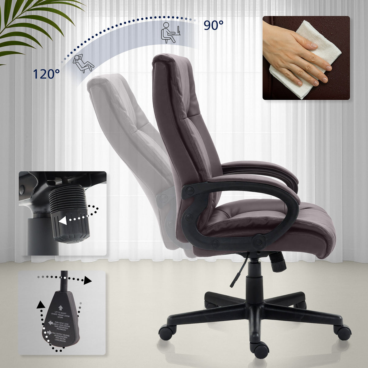 Bürostuhl XL Sparta Kunstleder – Ansicht 4