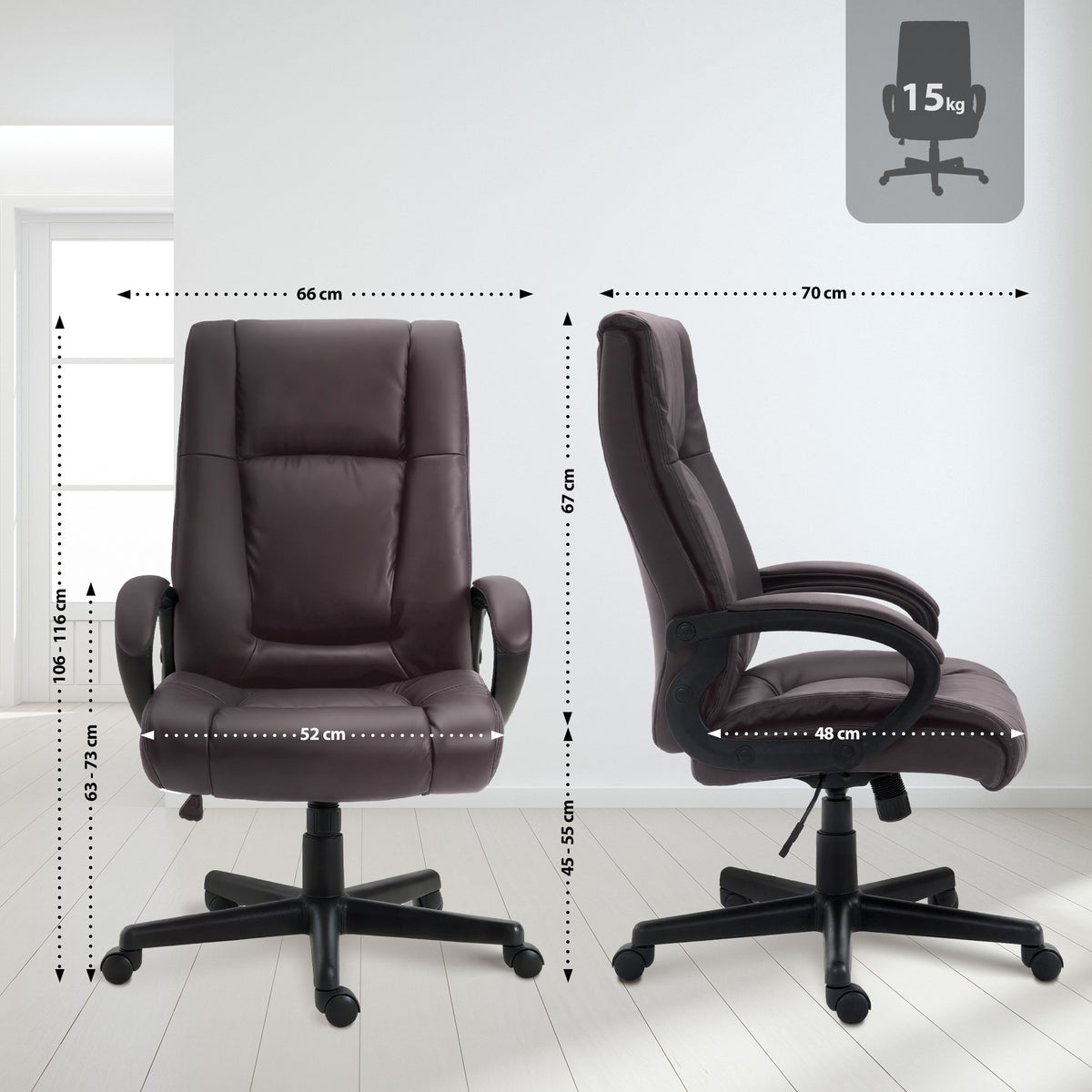 Bürostuhl XL Sparta Kunstleder – Ansicht 2