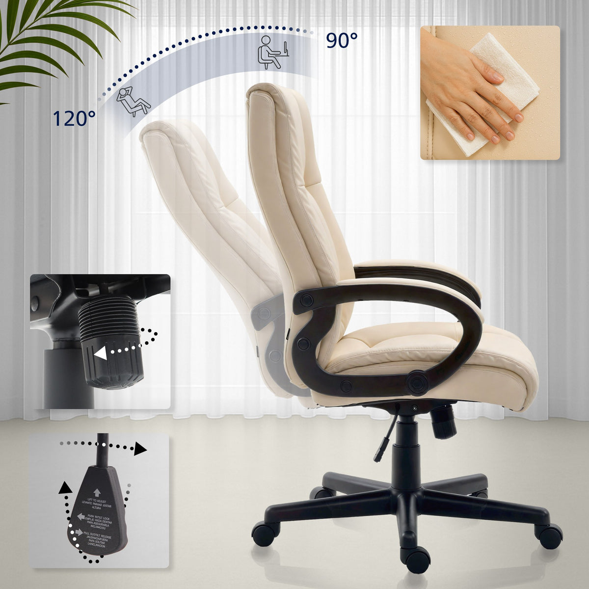 Bürostuhl XL Sparta Kunstleder – Ansicht 11