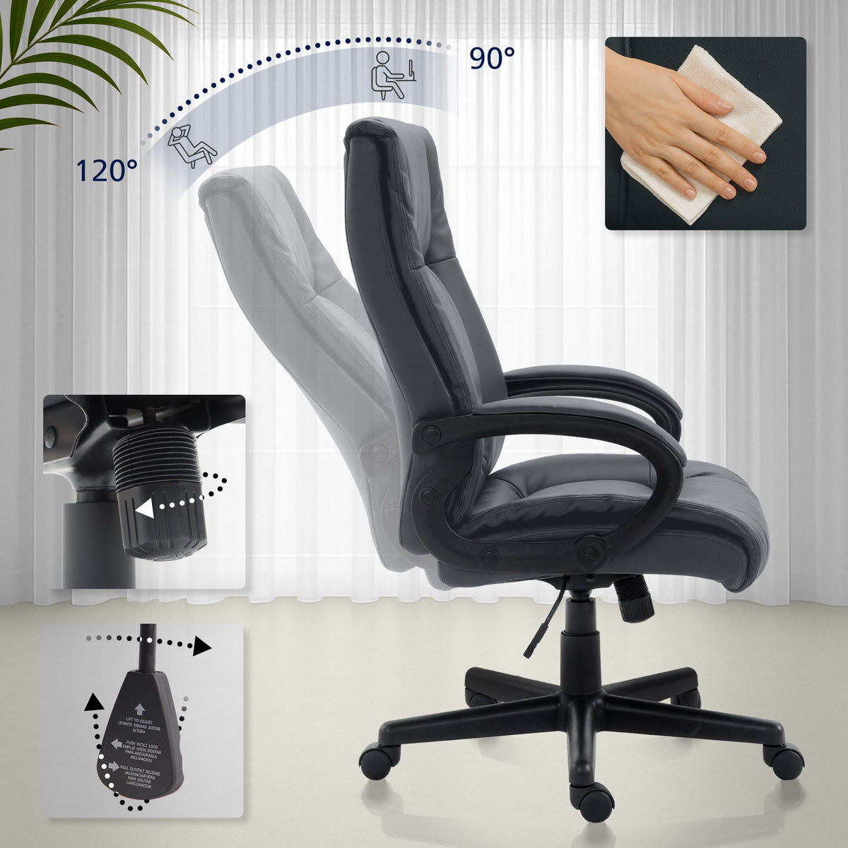 Bürostuhl XL Sparta Kunstleder – Ansicht 18
