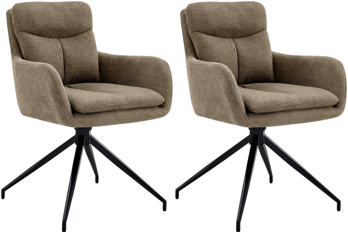 2er Set Esszimmerstuhl Somers Stoff – Ansicht 8
