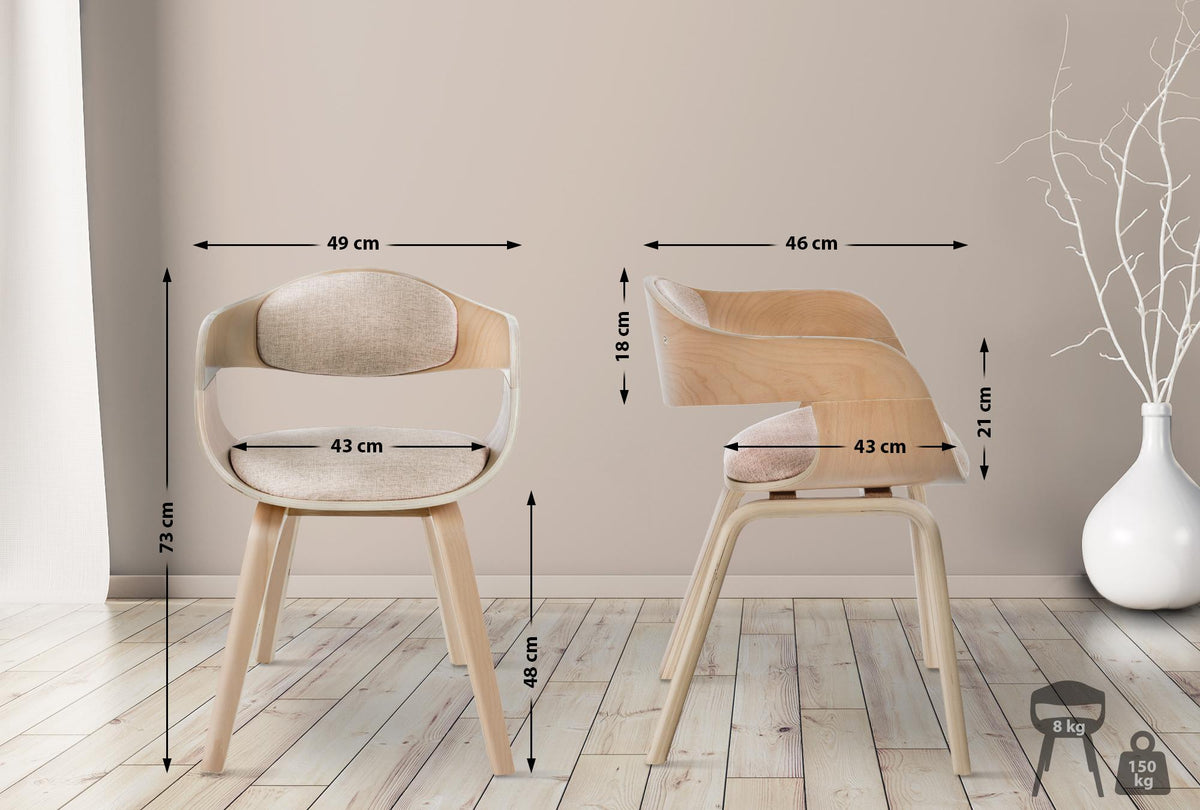 2er Set Stühle Kingston Stoff – Ansicht 11
