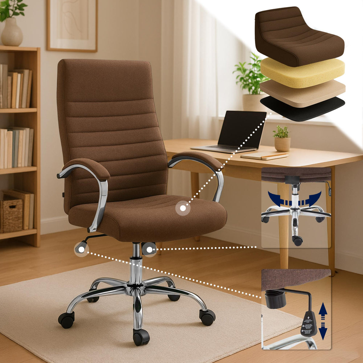 Bürostuhl Valais Stoff – Ansicht 3