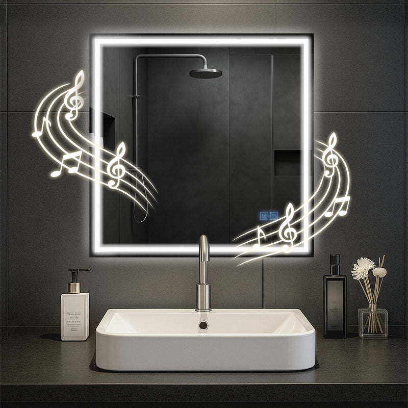 Badspiegel Jaffrey 80x80 mit Bluetooth