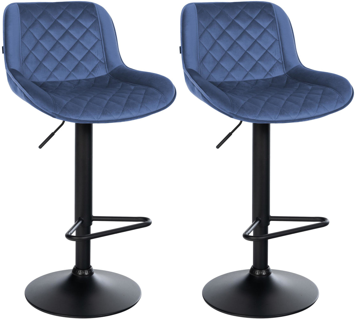 2er Set Barhocker Kasson Samt – Ansicht 17