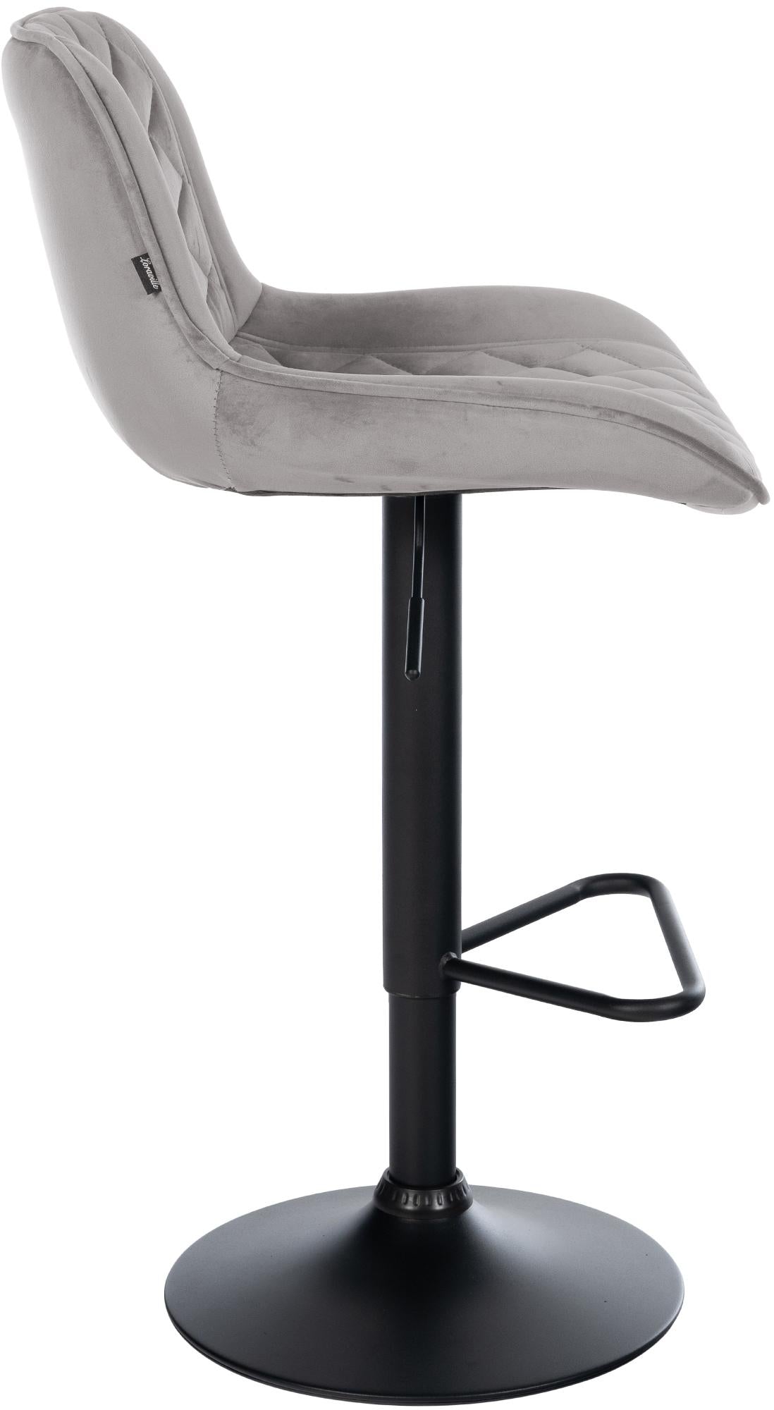 2er Set Barhocker Kasson Samt – Ansicht 13