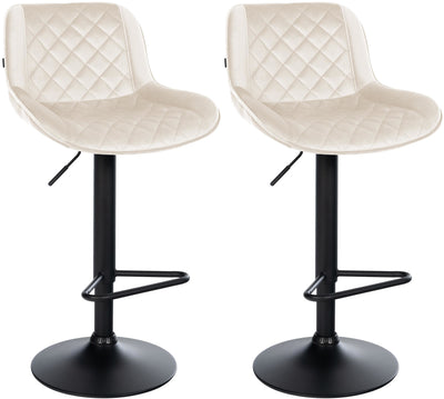2er Set Barhocker Kasson Samt