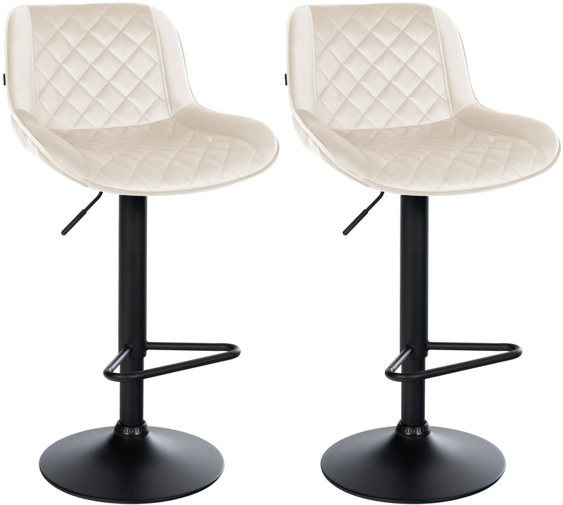 2er Set Barhocker Kasson Samt