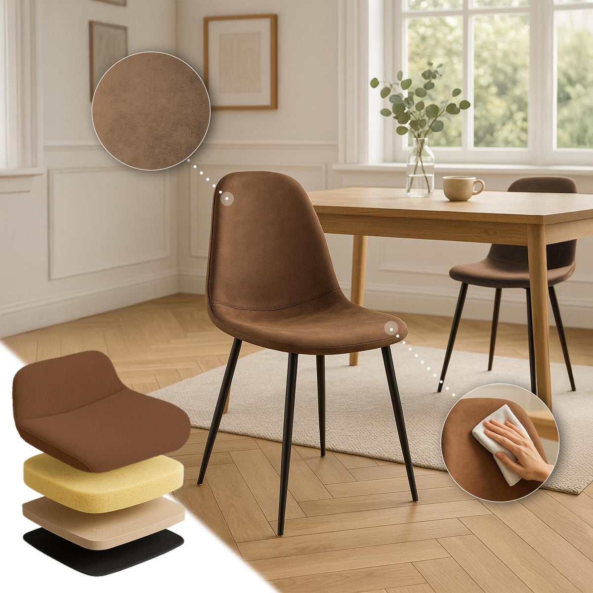 Esszimmerstuhl Napier Vintage Kunstleder – Ansicht 4