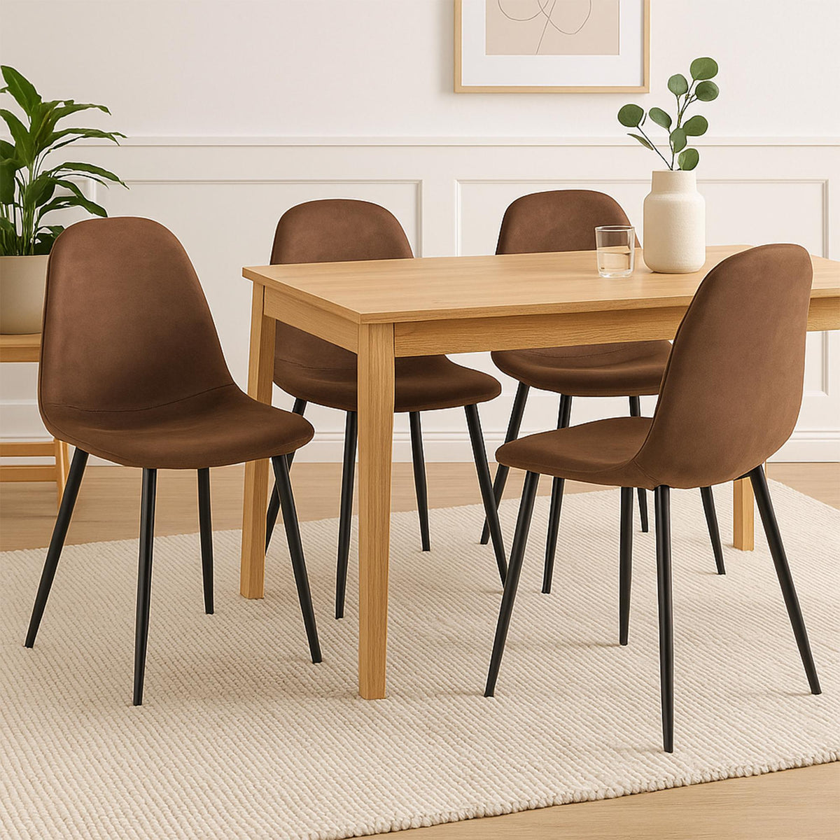 4er Set Esszimmerstühle Napier Kunstleder – Ansicht 3