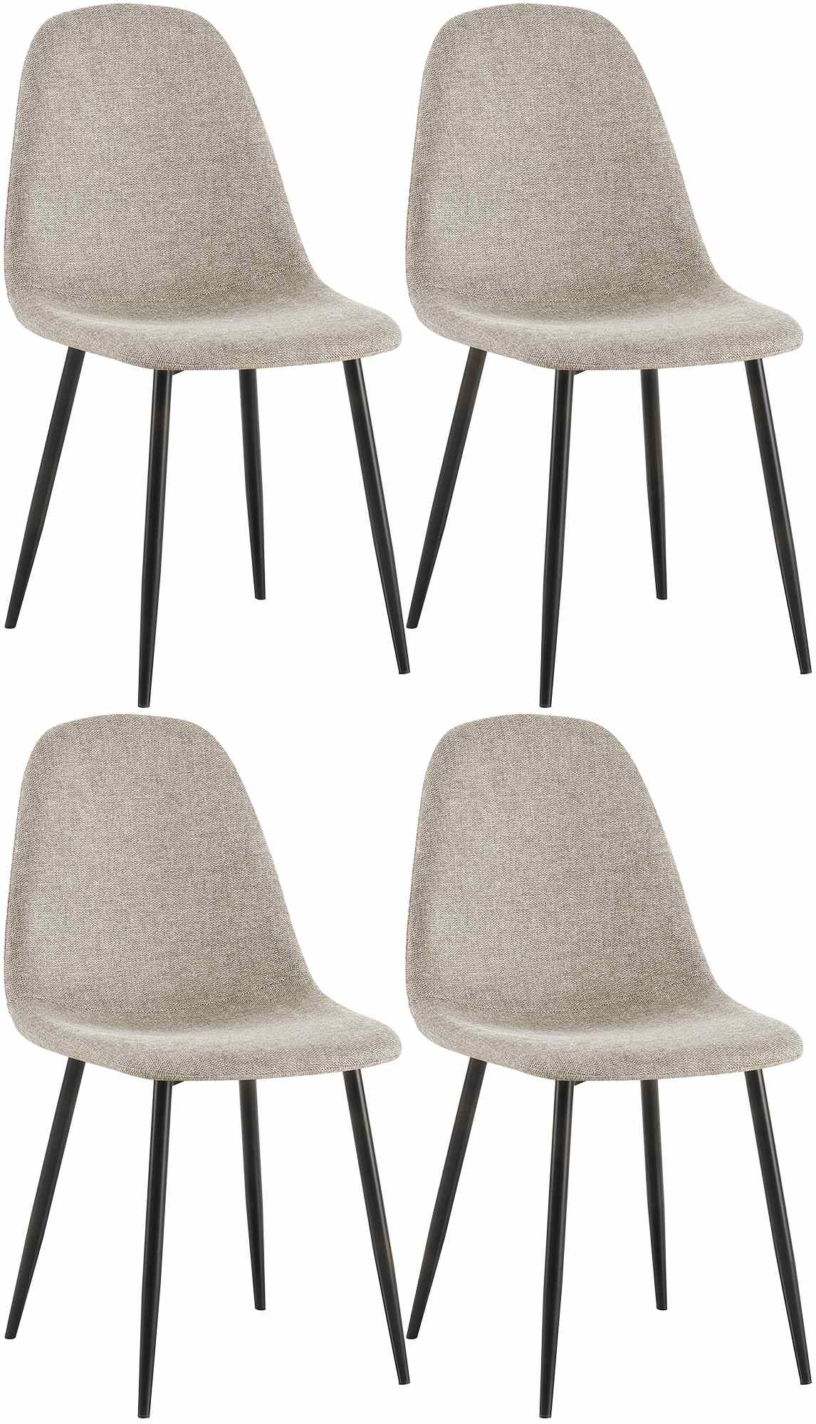 4er Set Esszimmerstühle Napier Stoff – Ansicht 8