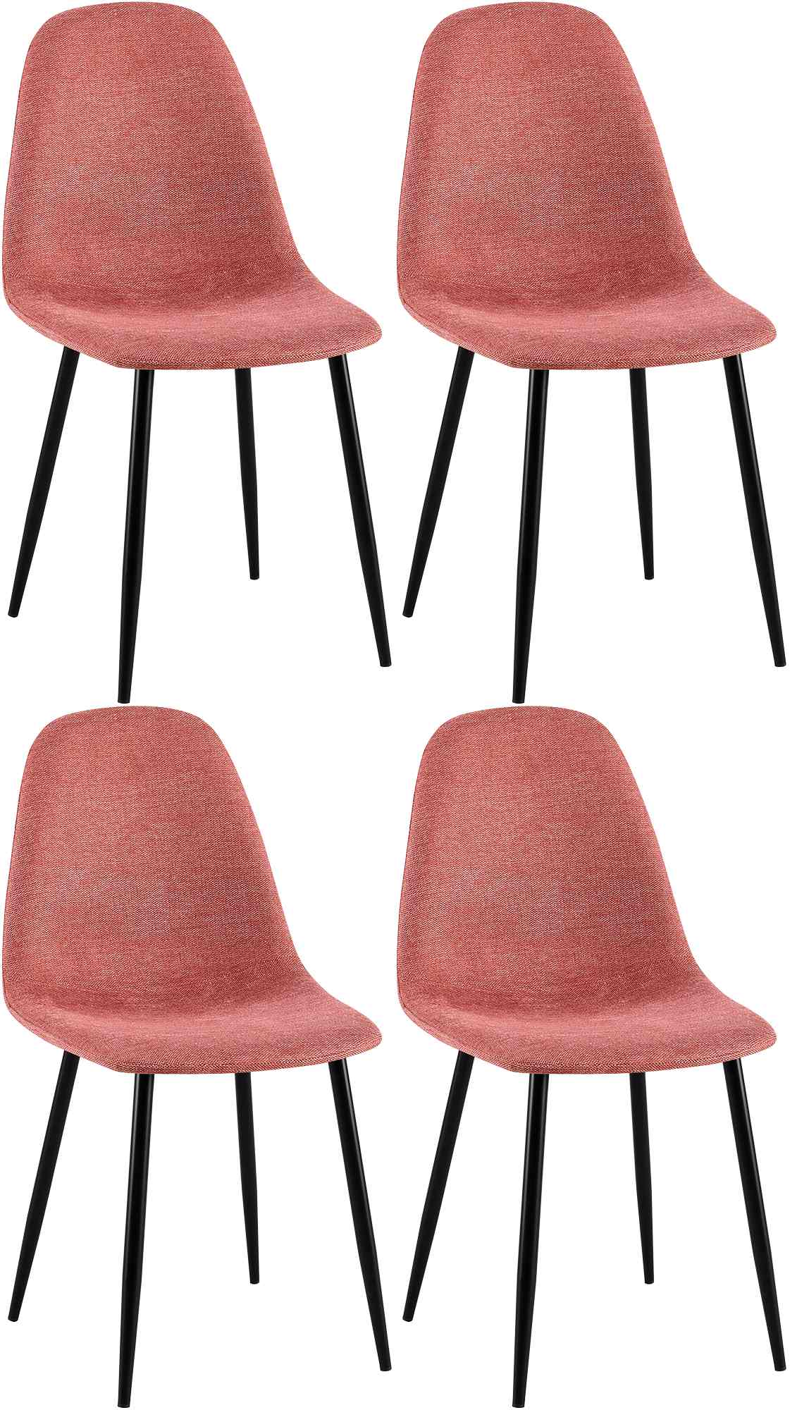 4er Set Esszimmerstühle Napier Stoff – Ansicht 15