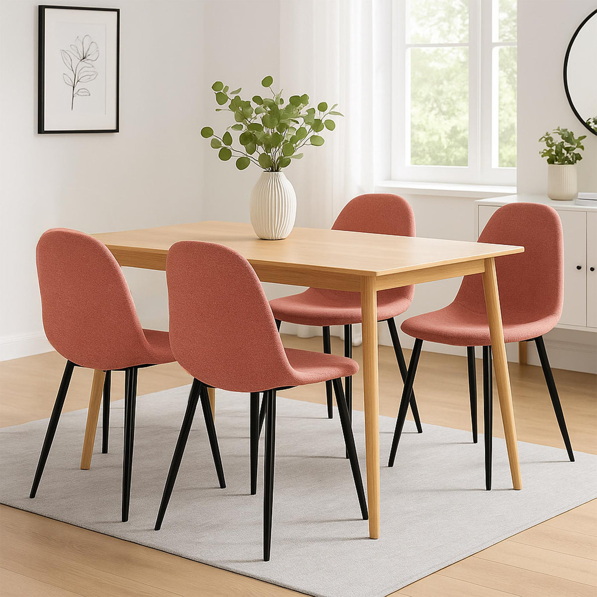 4er Set Esszimmerstühle Napier Stoff – Ansicht 17