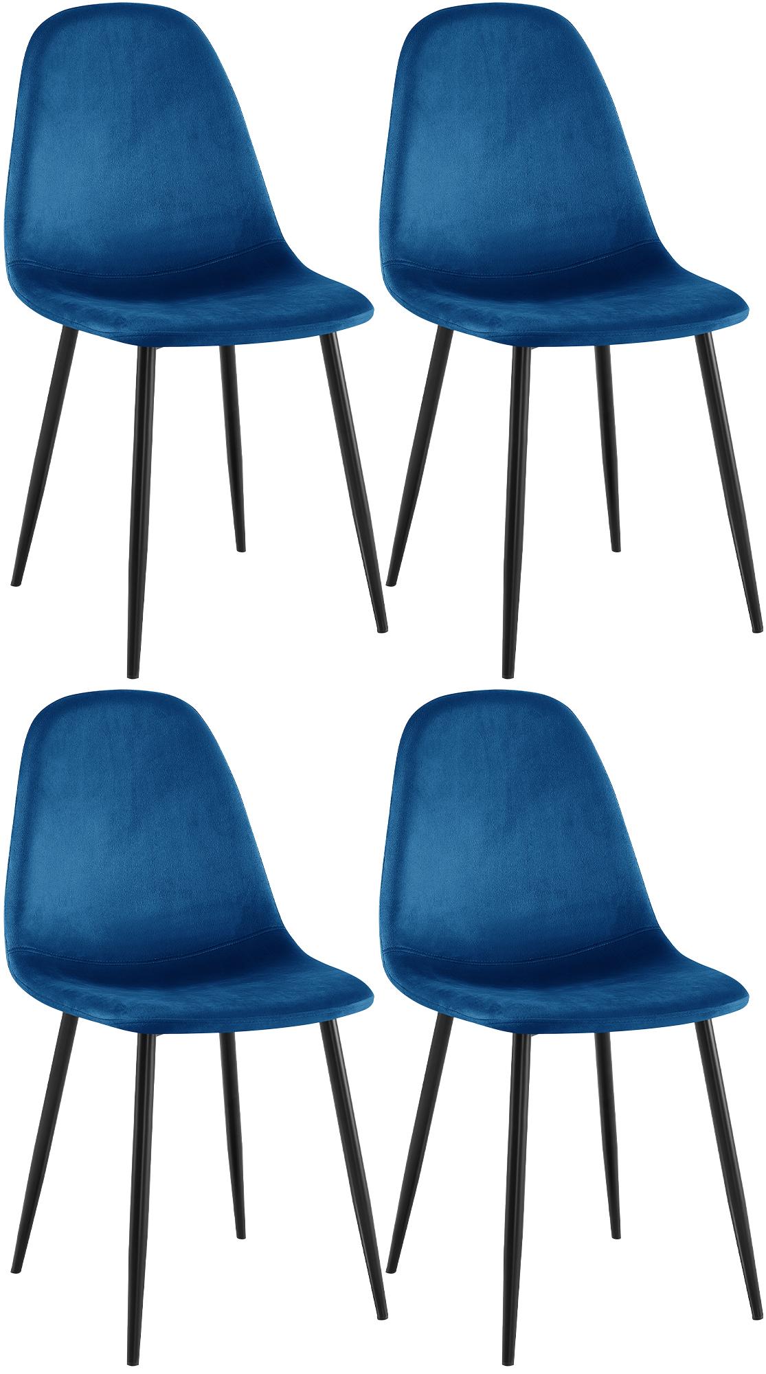 4er Set Esszimmerstühle Napier Samt