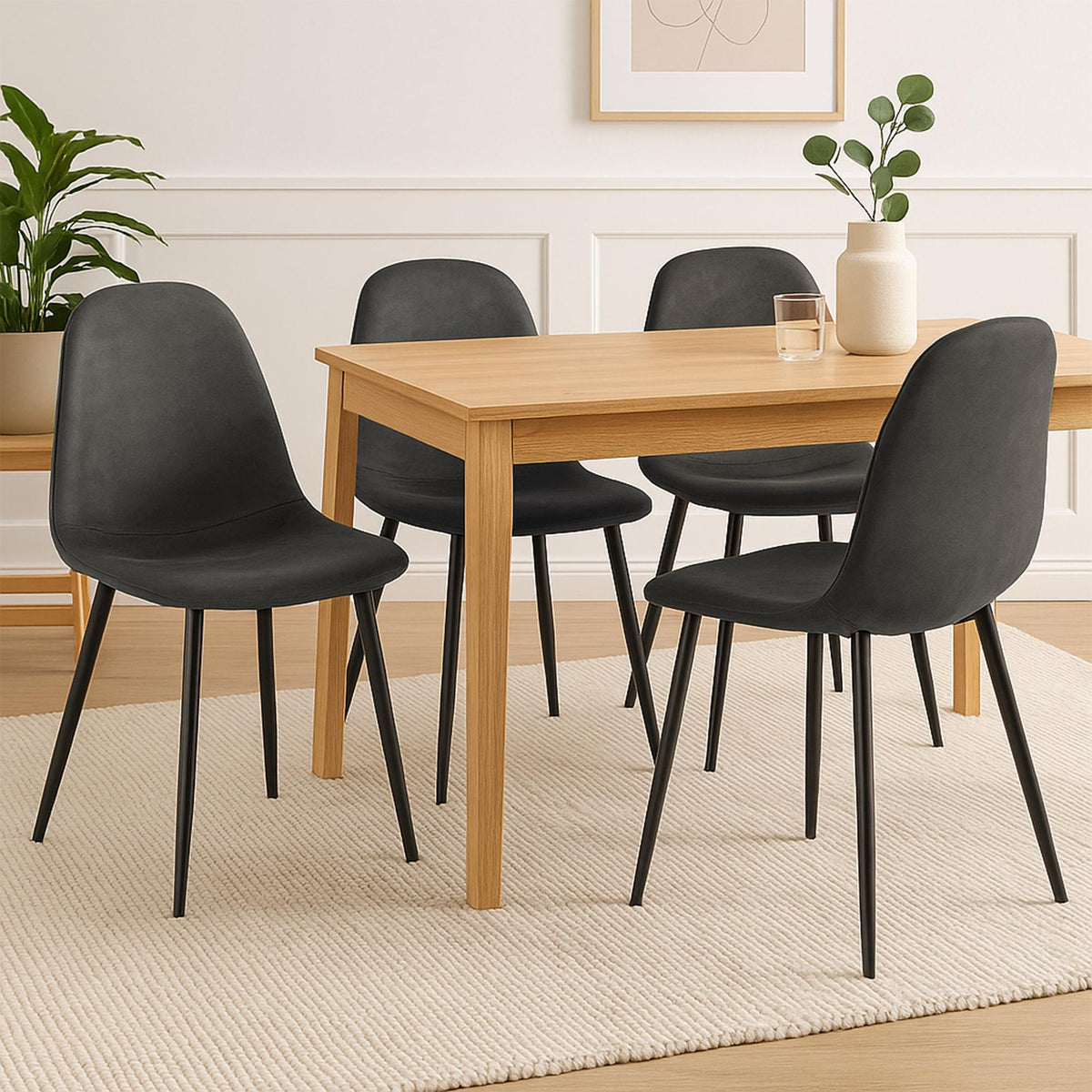 4er Set Esszimmerstühle Napier Kunstleder – Ansicht 10