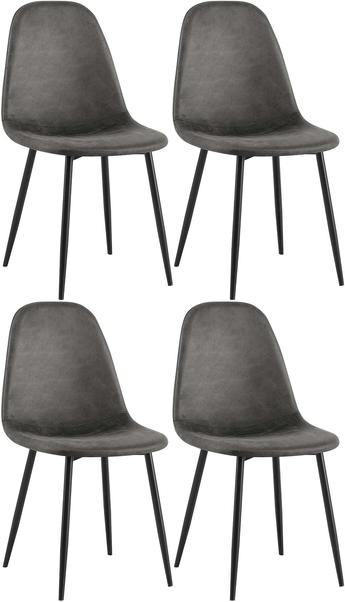 4er Set Esszimmerstühle Napier Kunstleder – Ansicht 8