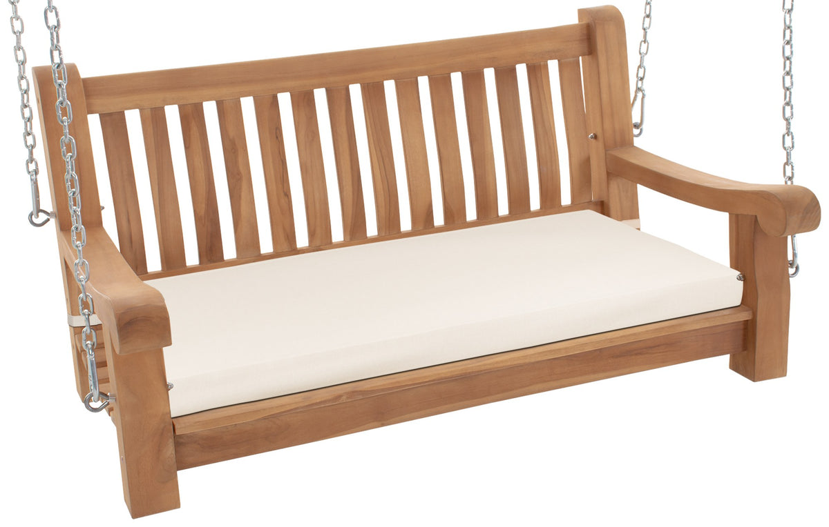 Schaukelbank Joyce mit Sitzkissen 120 cm + teak