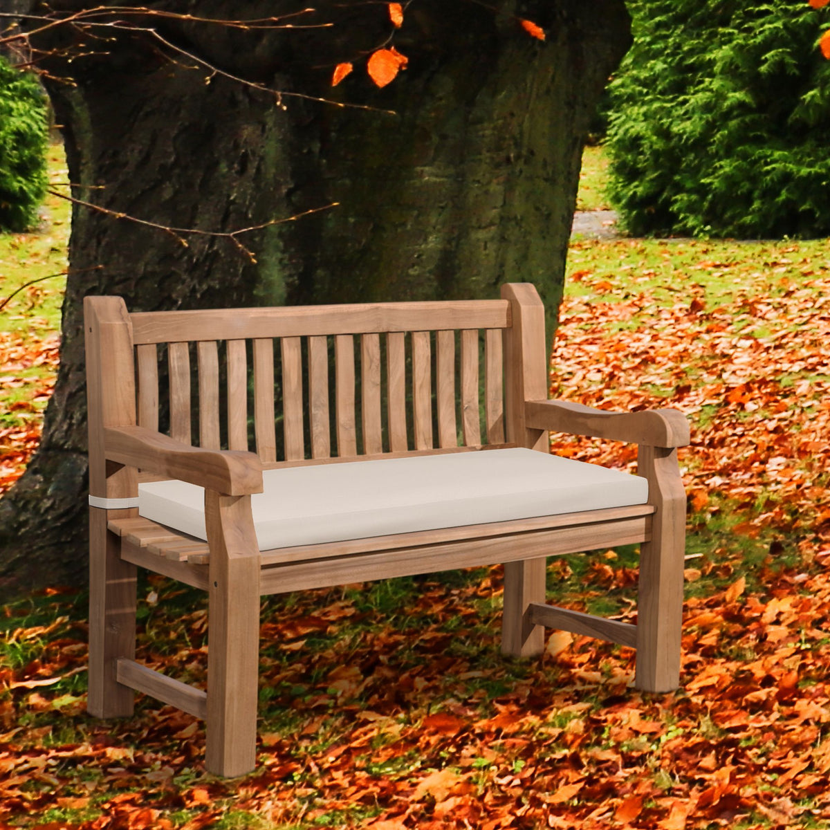 Teakbank Jackson mit Sitzkissen 120 cm + teak – Ansicht 2