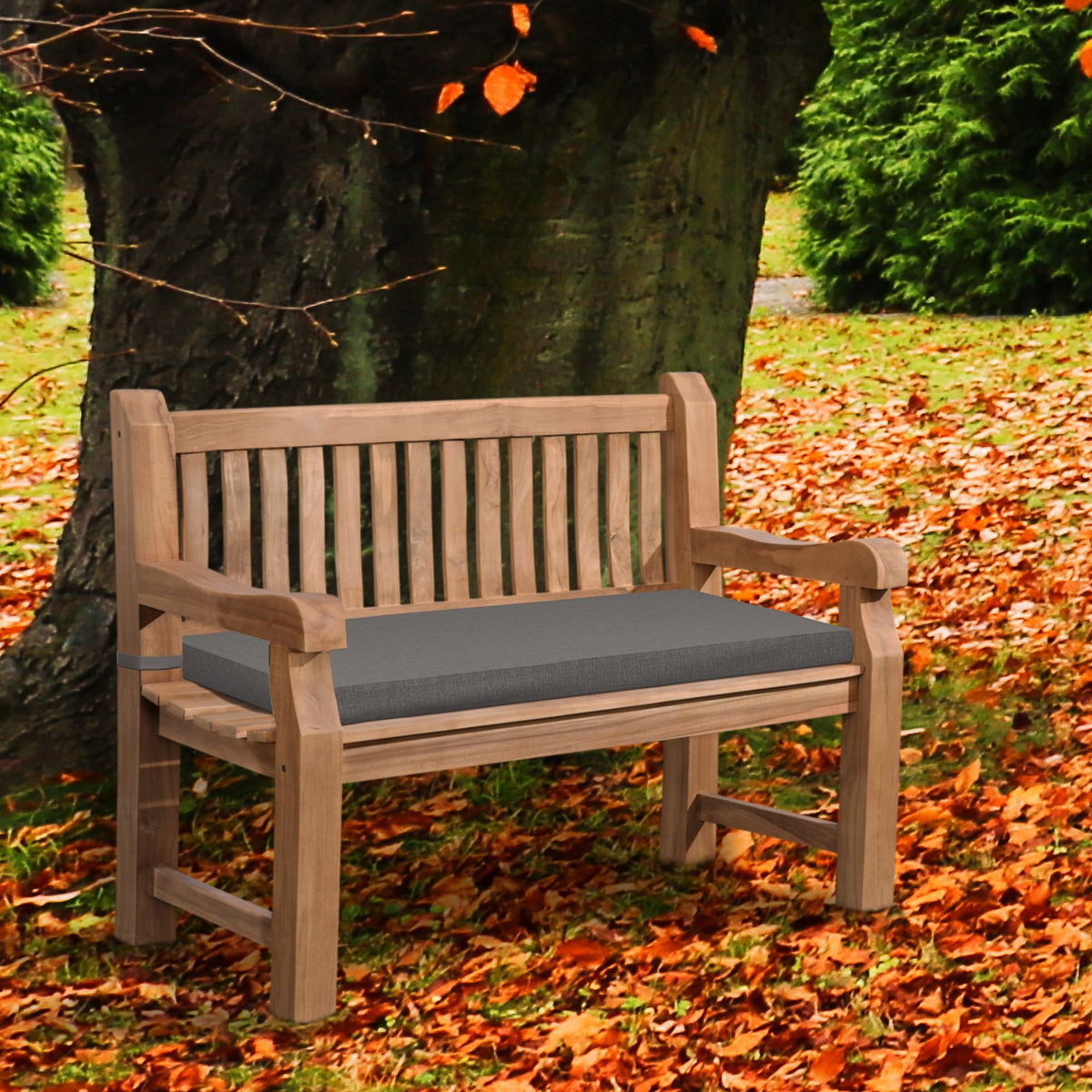 Teakbank Daxon mit Sitzkissen 120 cm – Ansicht 2