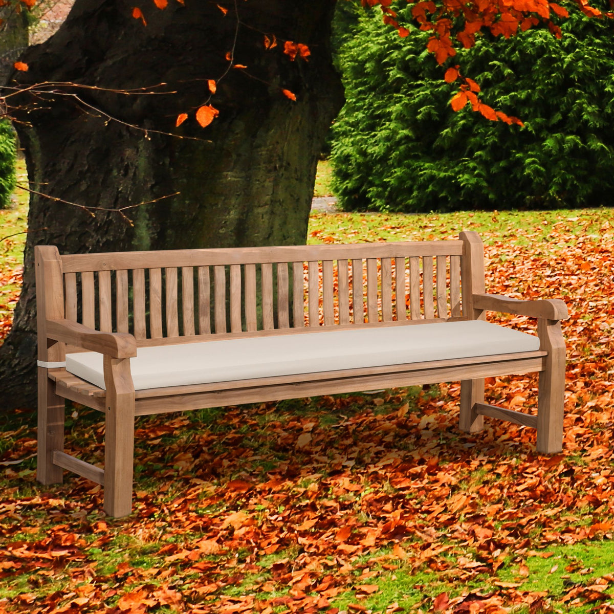 Teakbank Jackson mit Sitzkissen 220 cm + teak – Ansicht 2