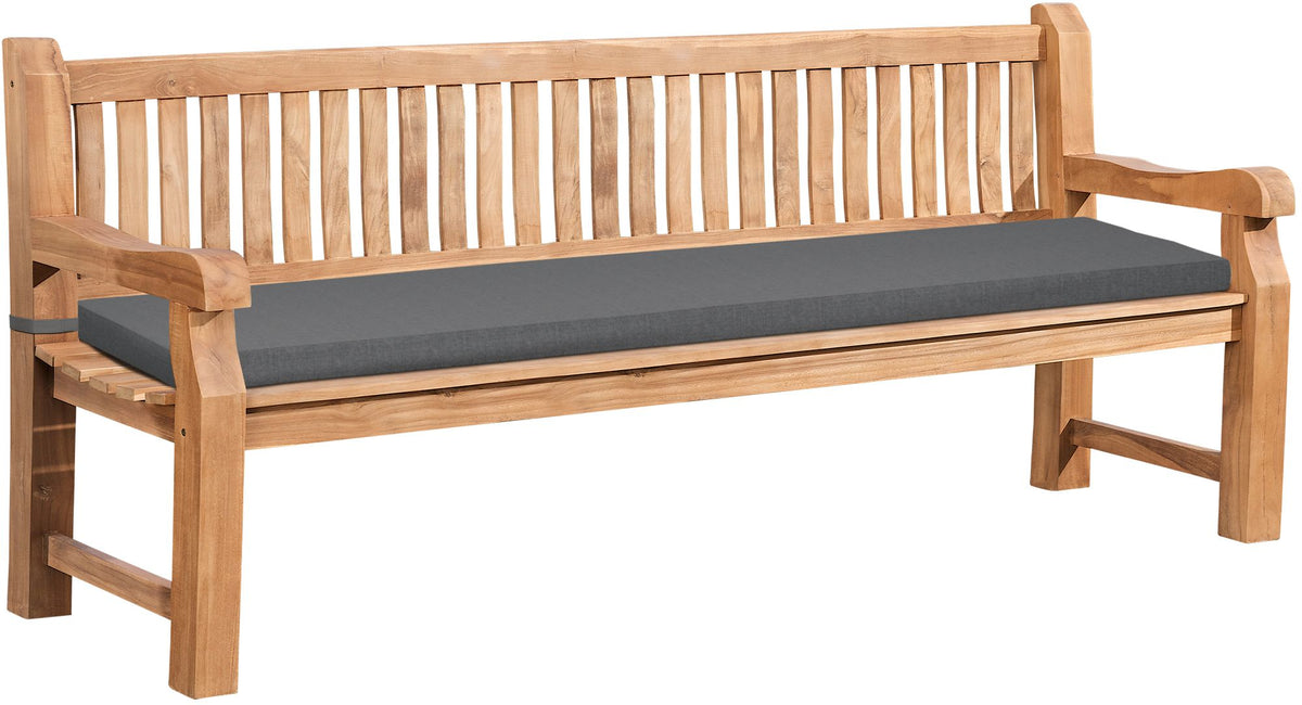 Teakbank Jackson mit Sitzkissen 220 cm + teak – Ansicht 7