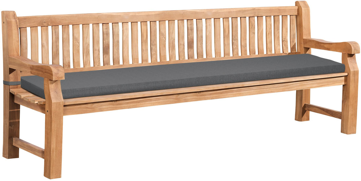 Teakbank Daxon mit Sitzkissen 240 cm – Ansicht 8