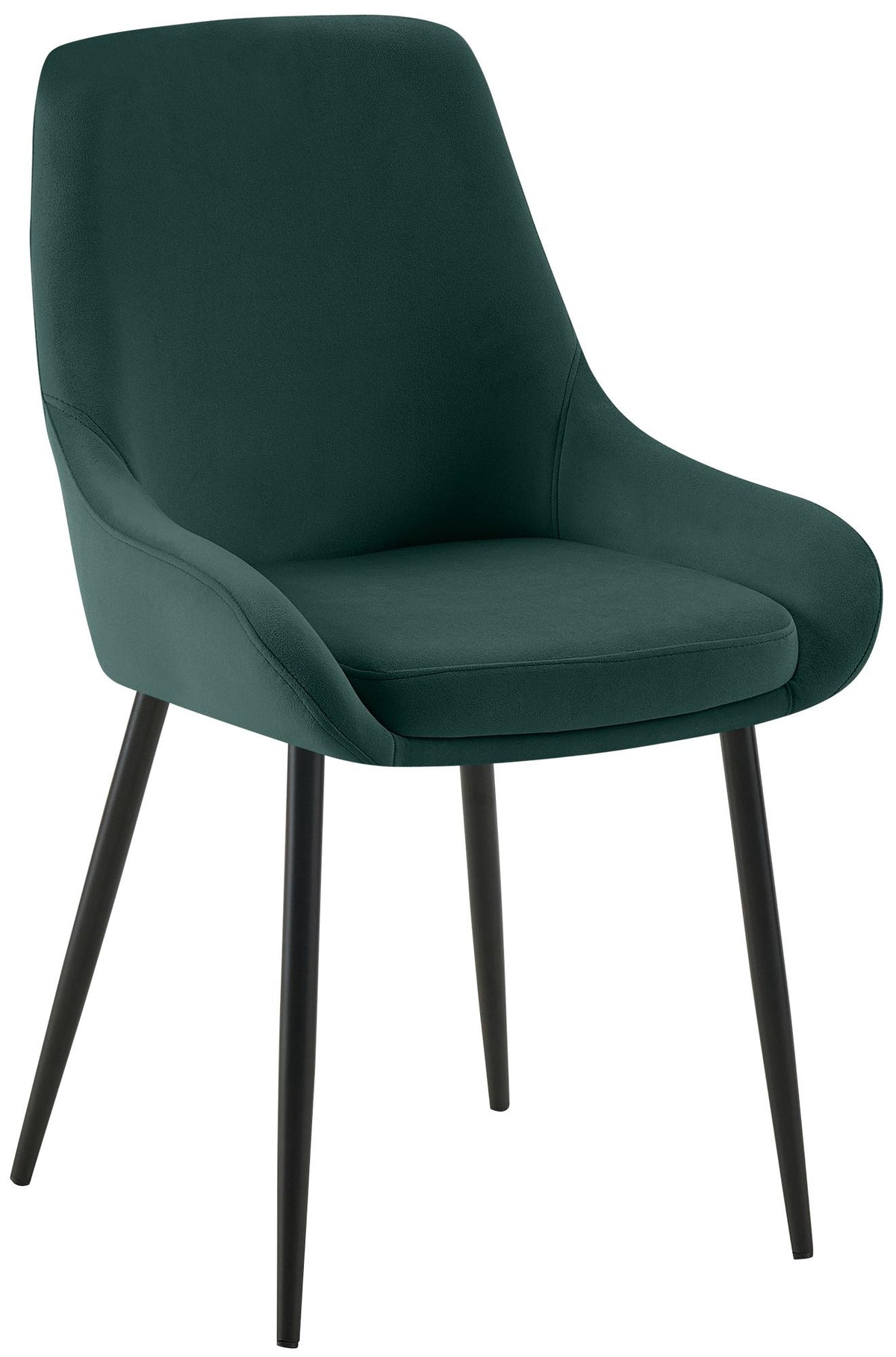 2er Set Esszimmerstuhl Elmira Samt schwarz – Ansicht 6