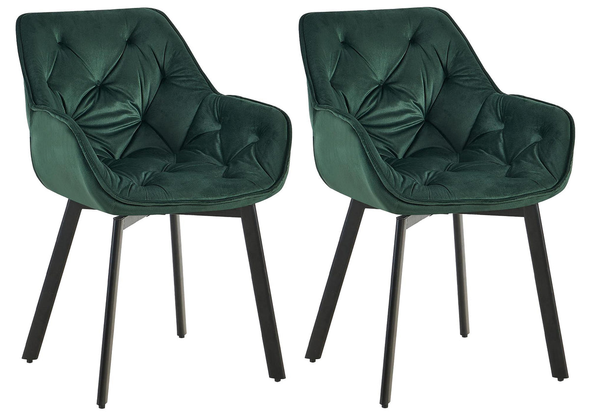 2er Set Esszimmerstuhl Antigo Samt – Ansicht 11