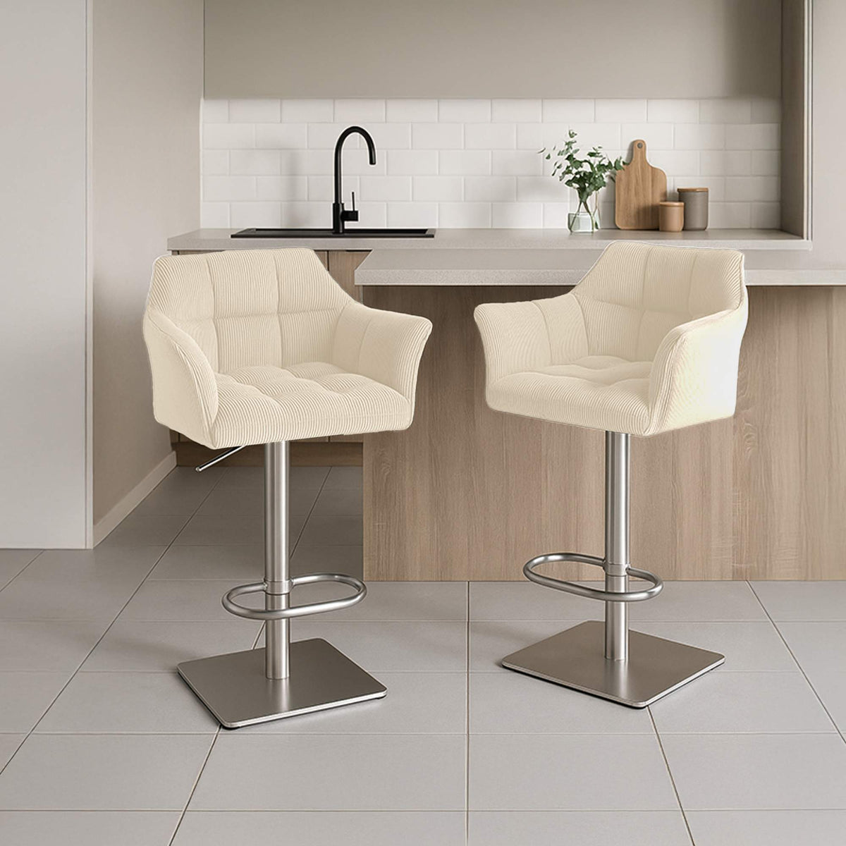 Barhocker Damaso E Cord – Ansicht 4