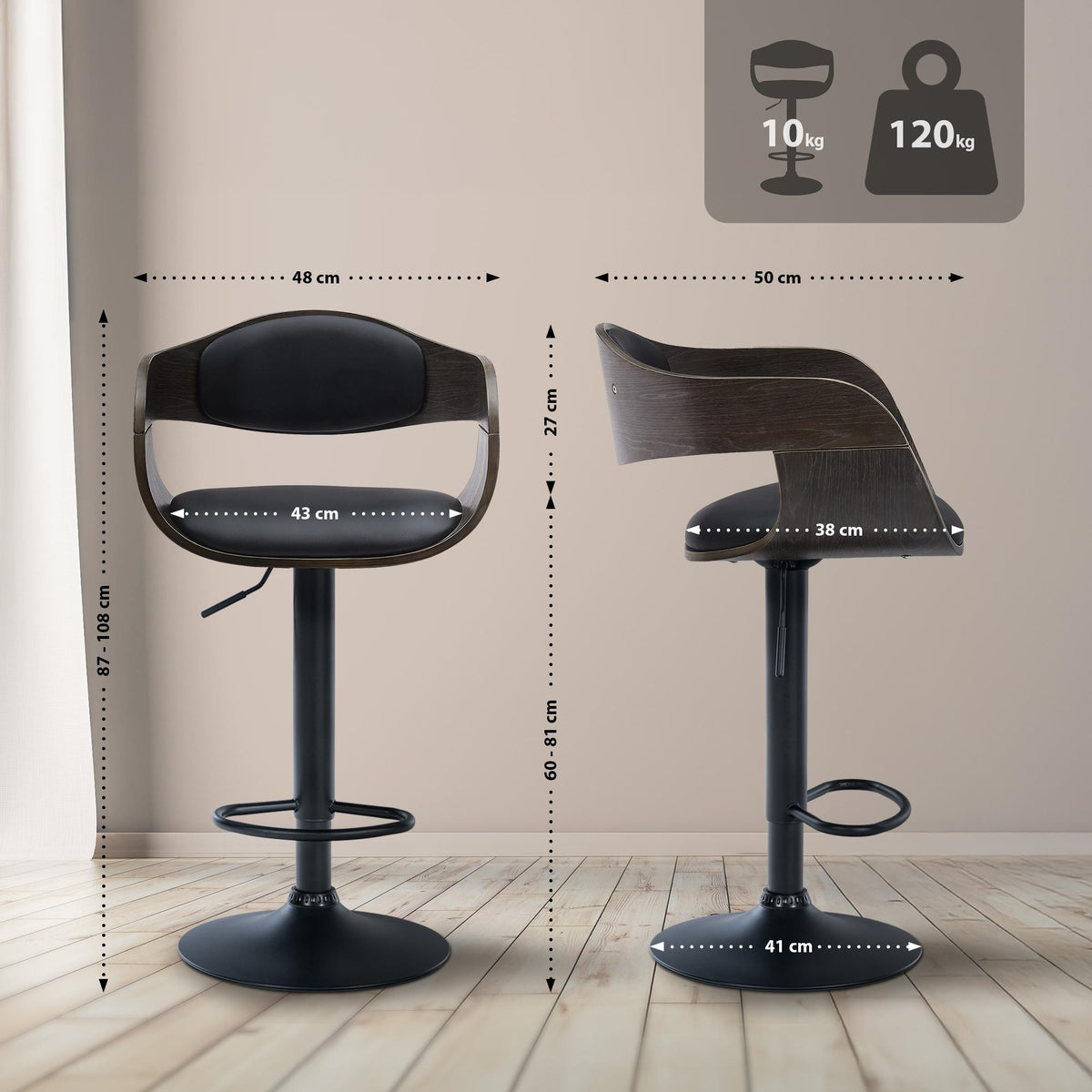 Barhocker Kingston B Kunstleder – Ansicht 16