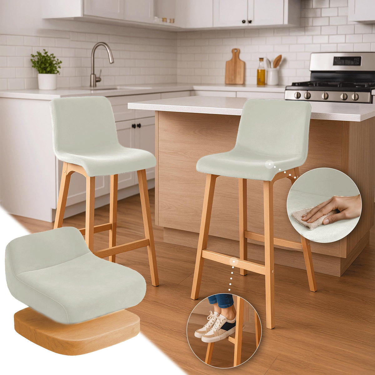 Barhocker Hoover Samt Natura – Ansicht 11