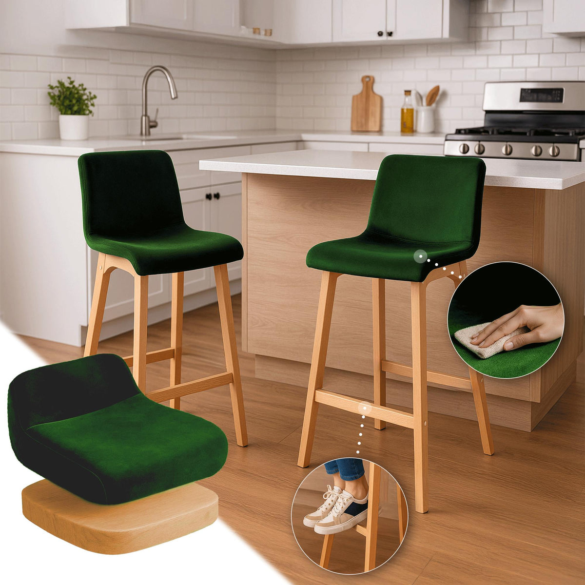 Barhocker Hoover Samt Natura – Ansicht 18