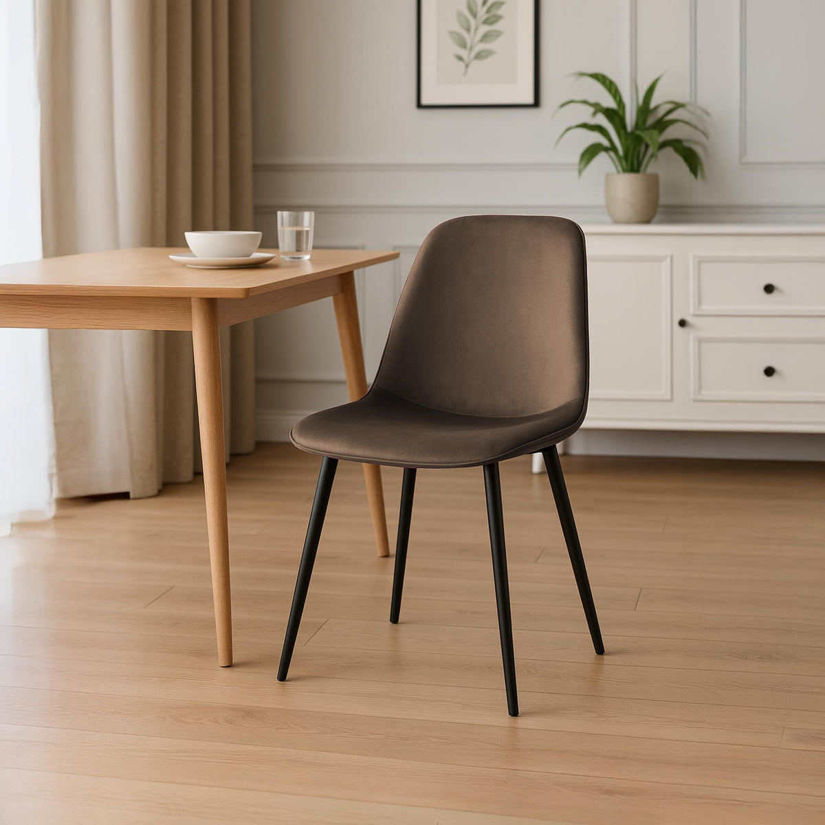2er Set Esszimmerstuhl Maryam Samt – Ansicht 17