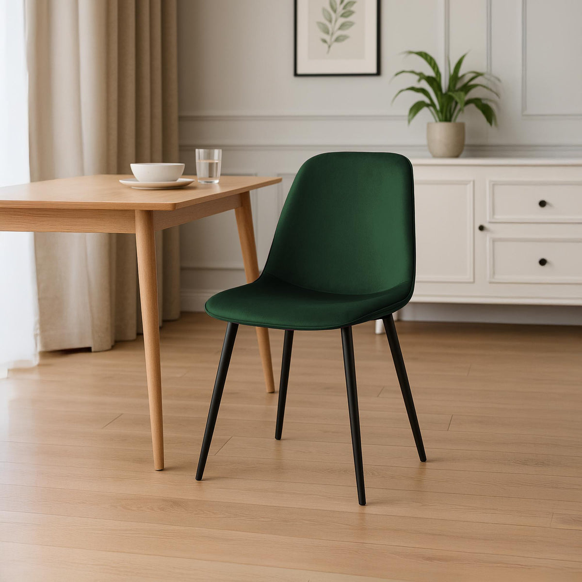 2er Set Esszimmerstuhl Maryam Samt – Ansicht 3