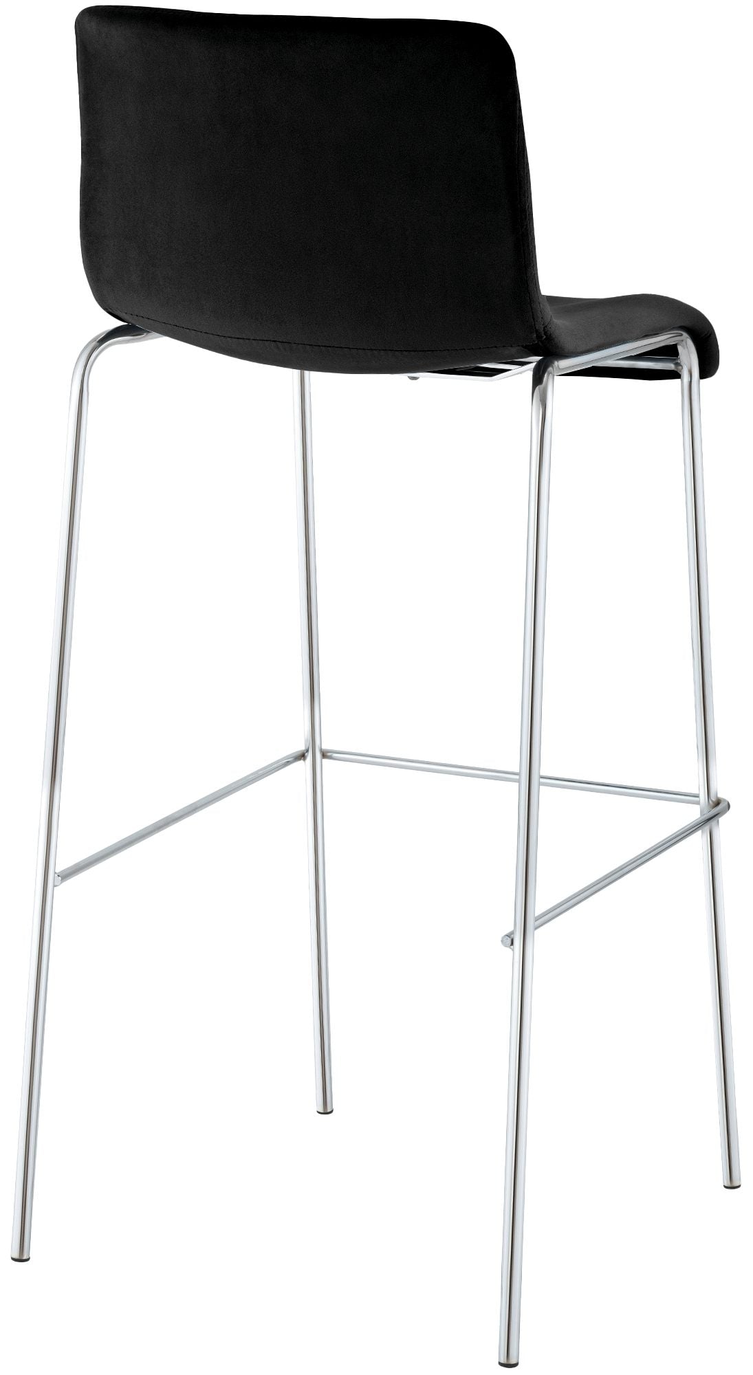 Barhocker Hoover Samt 4-Fuß Chrom – Ansicht 6