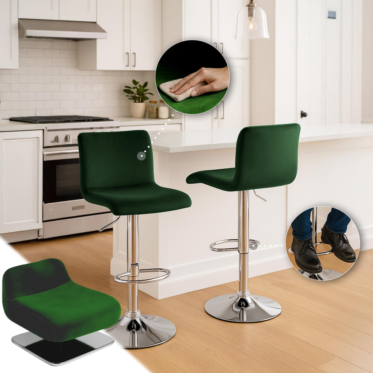 Barhocker Hoover Samt C – Ansicht 18