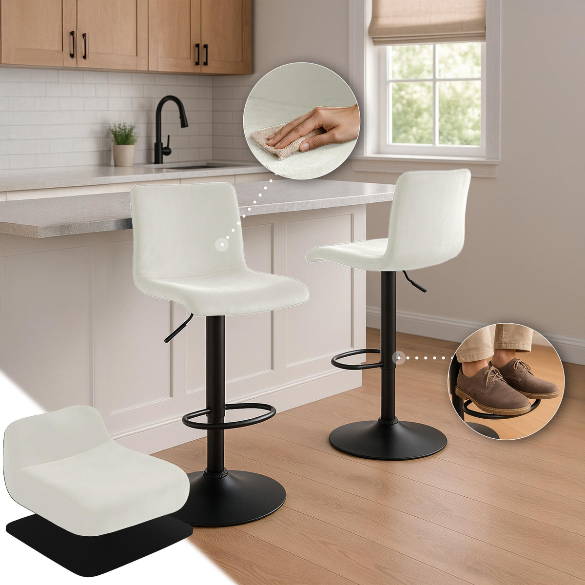 Barhocker Hoover Samt B – Ansicht 11