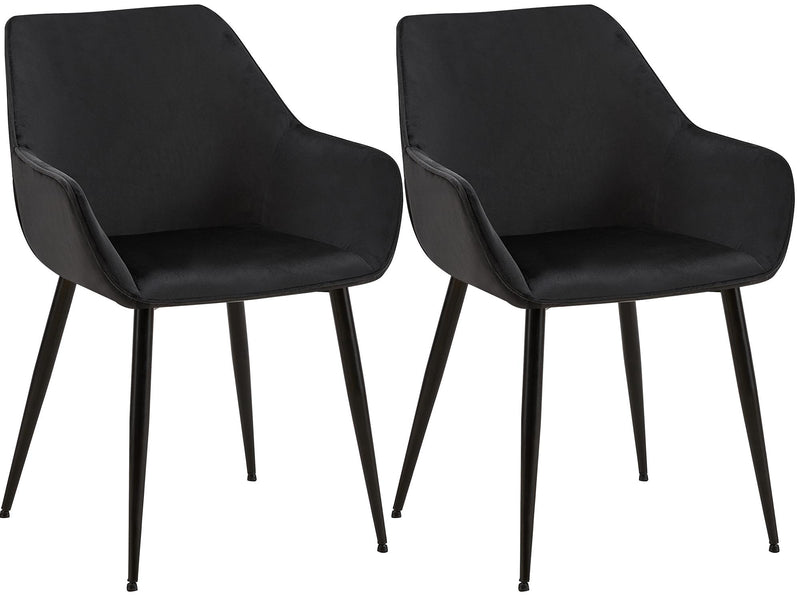 2er Set Esszimmerstuhl Vessa Samt
