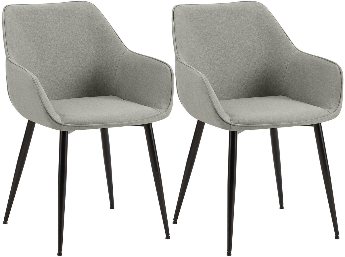 2er Set Esszimmerstuhl Vessa Stoff – Ansicht 15