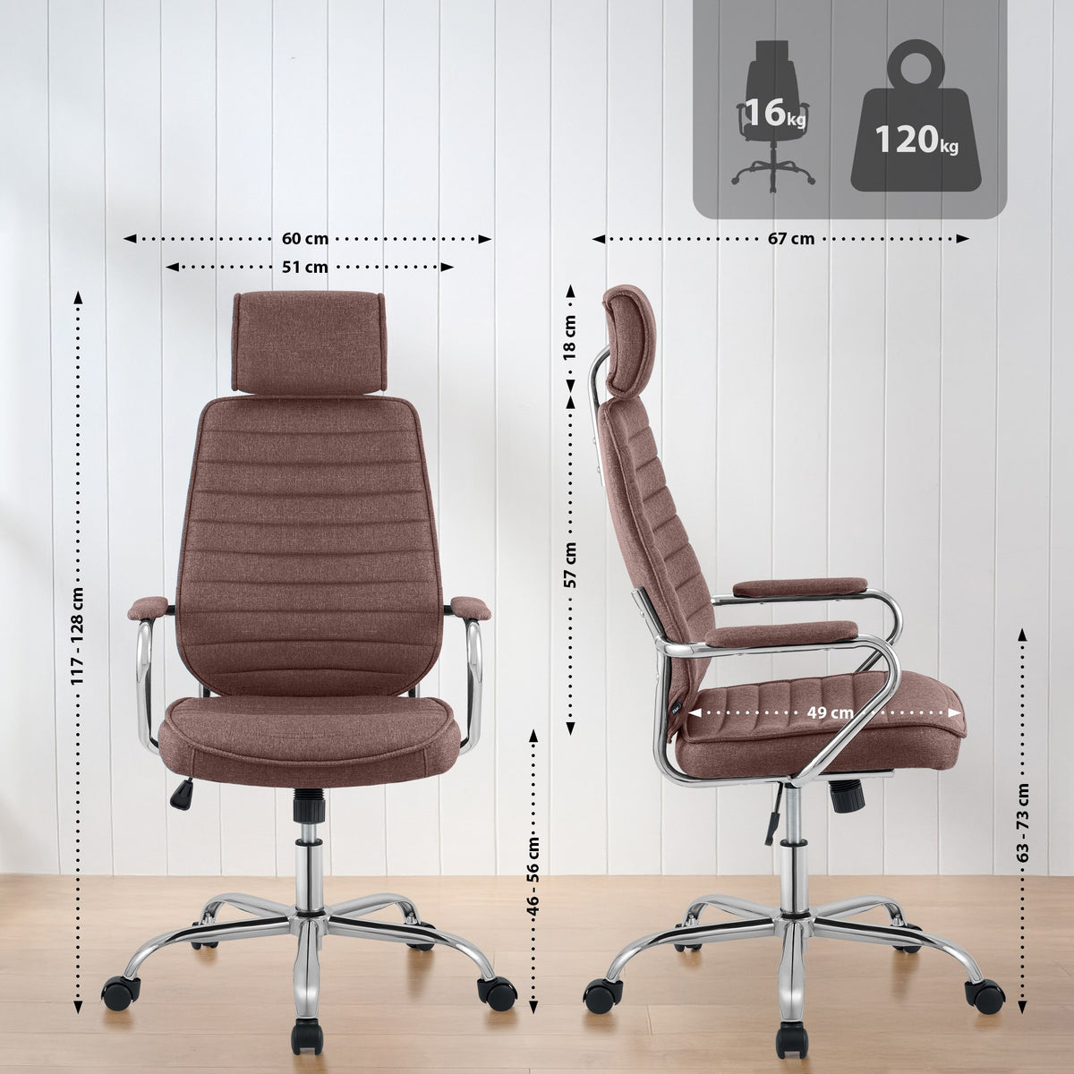 Bürostuhl Rako Stoff – Ansicht 2