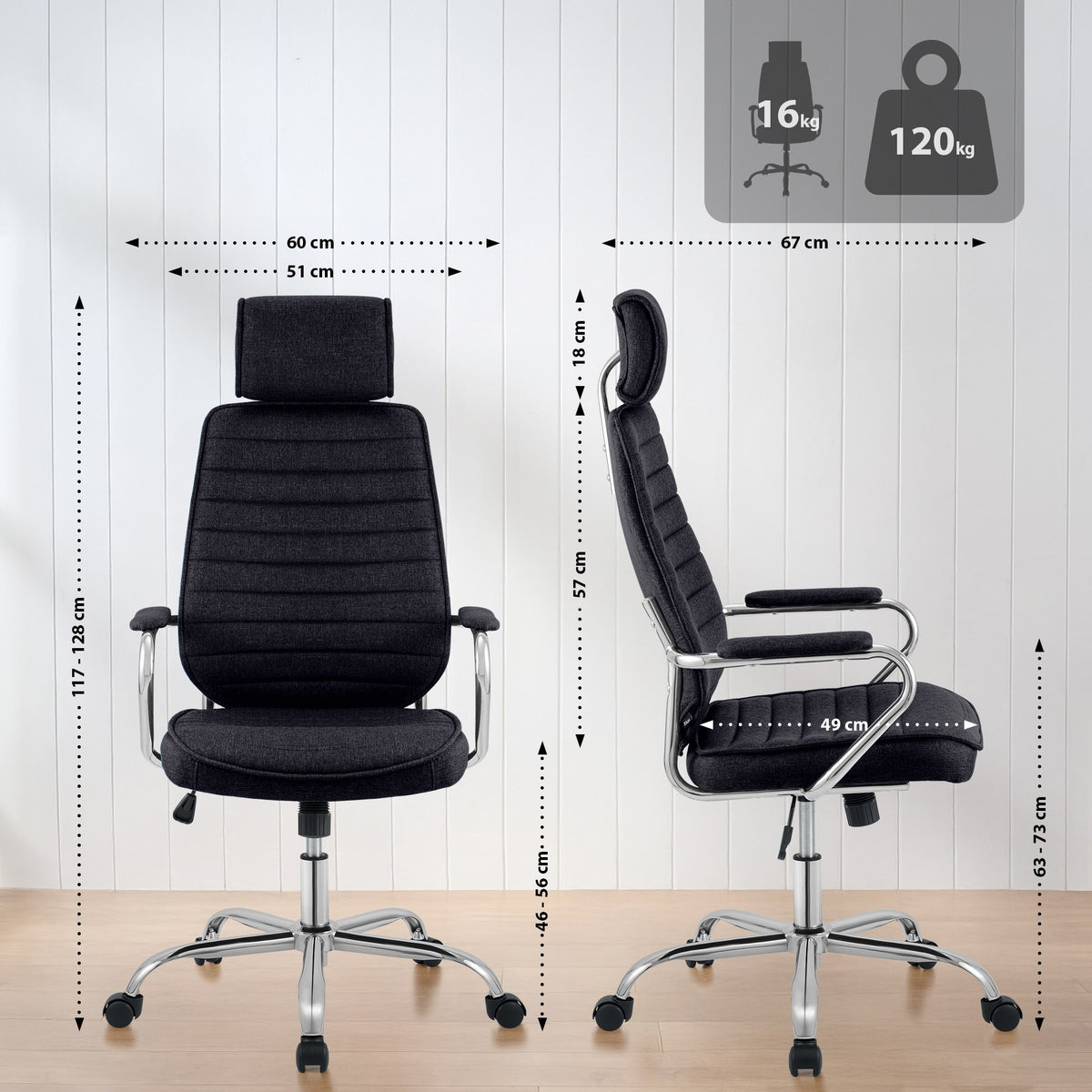 Bürostuhl Rako Stoff – Ansicht 9