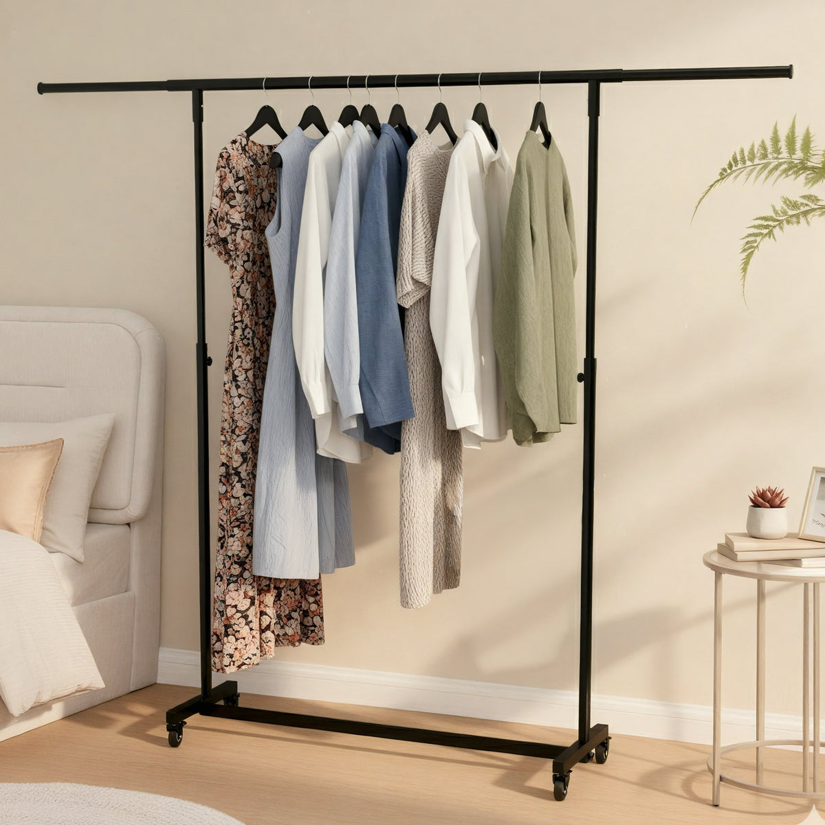 Klappbare Kleiderständer Soran 150x50x188 – Ansicht 3