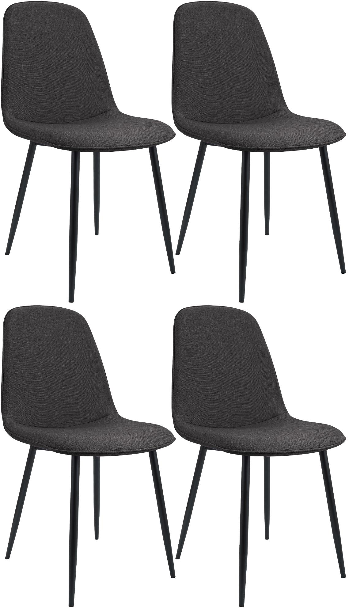 4er Set Esszimmerstuhl Maryam Stoff – Ansicht 8