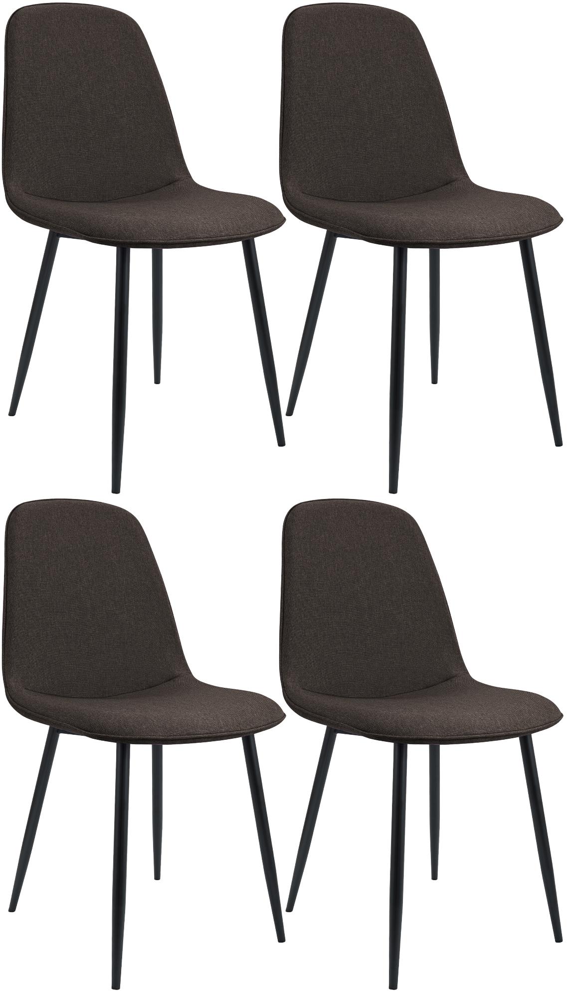 4er Set Esszimmerstuhl Maryam Stoff – Ansicht 15