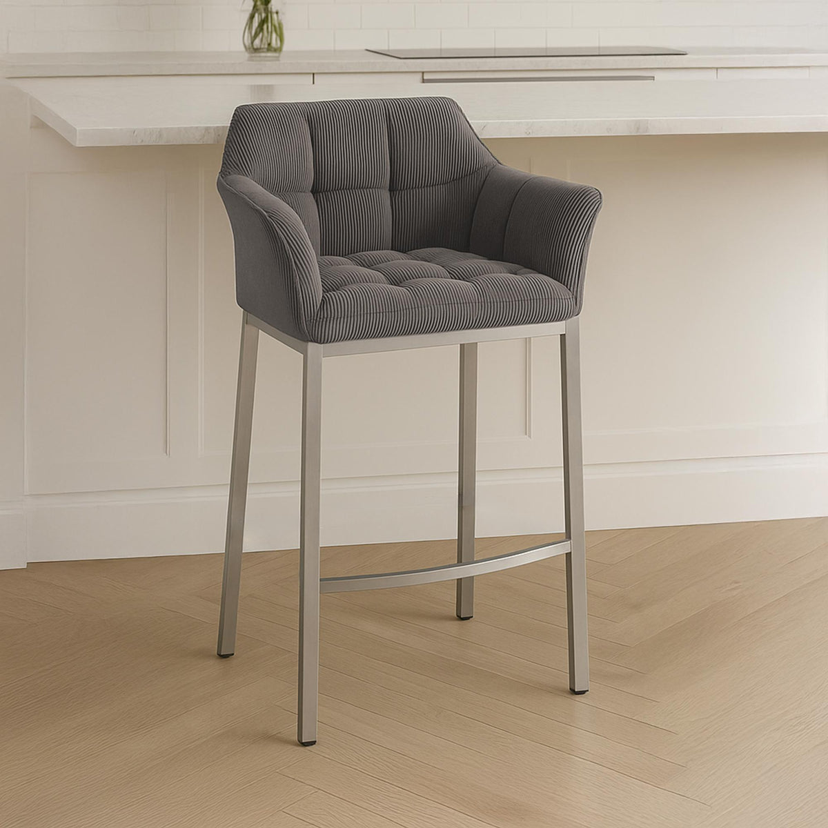 Barhocker Damaso E Cord mit 4-Fuß Gestell – Ansicht 10