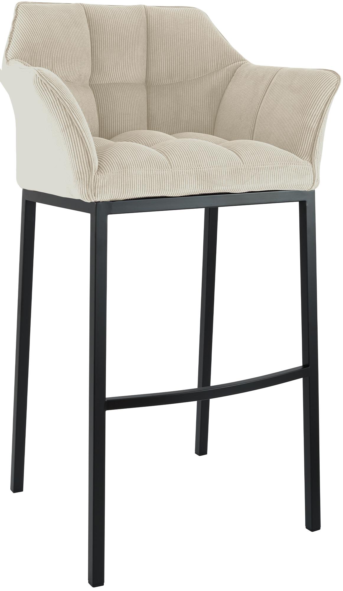 Barhocker Damaso B Cord mit 4-Fuß Gestell