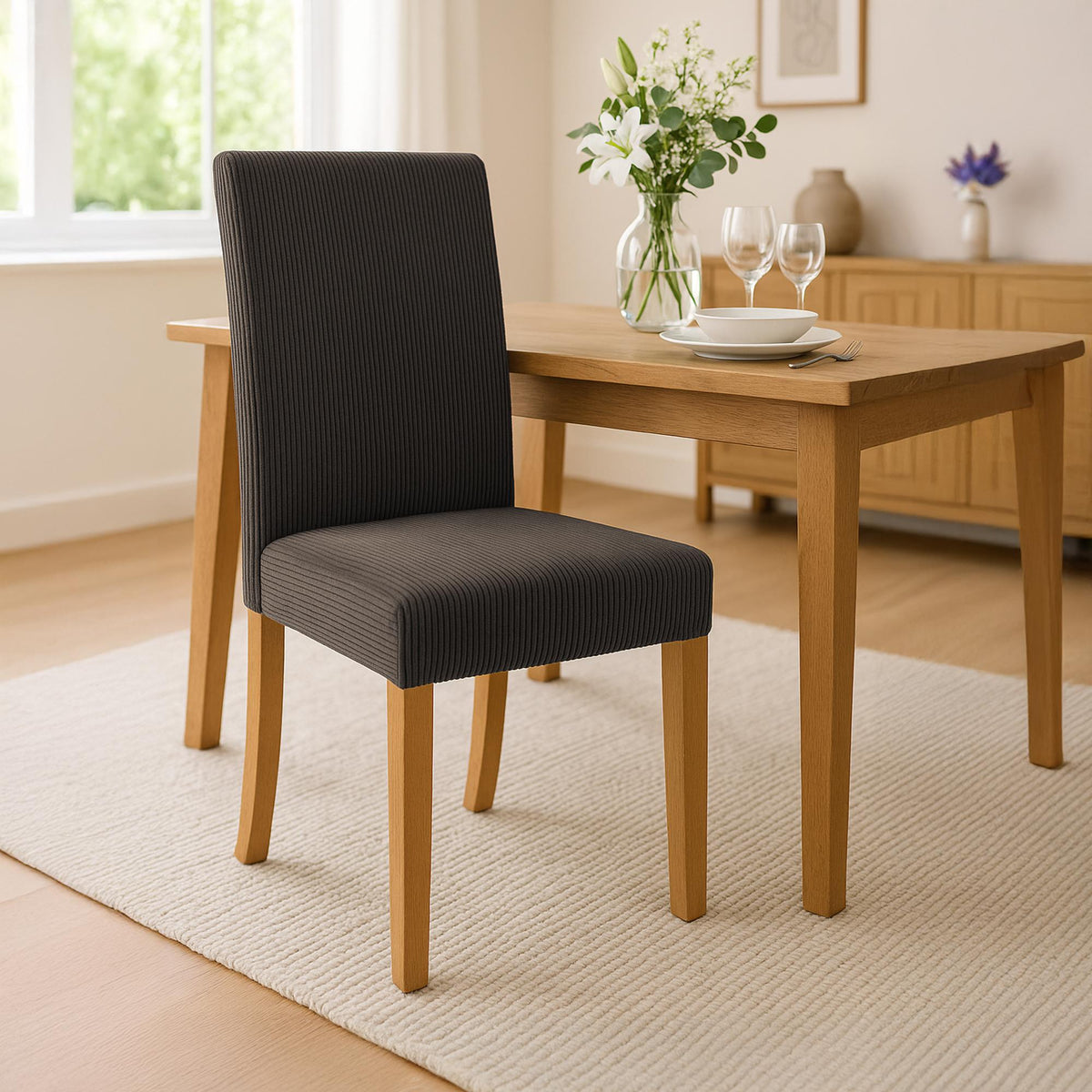 Esszimmerstuhl Ina Cord antik hell – Ansicht 3