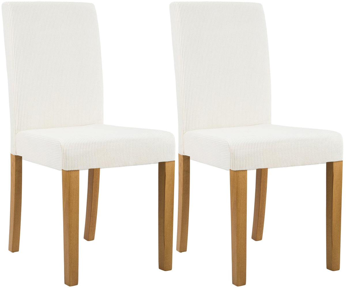 2er Set Esszimmerstuhl Ina Cord antik hell