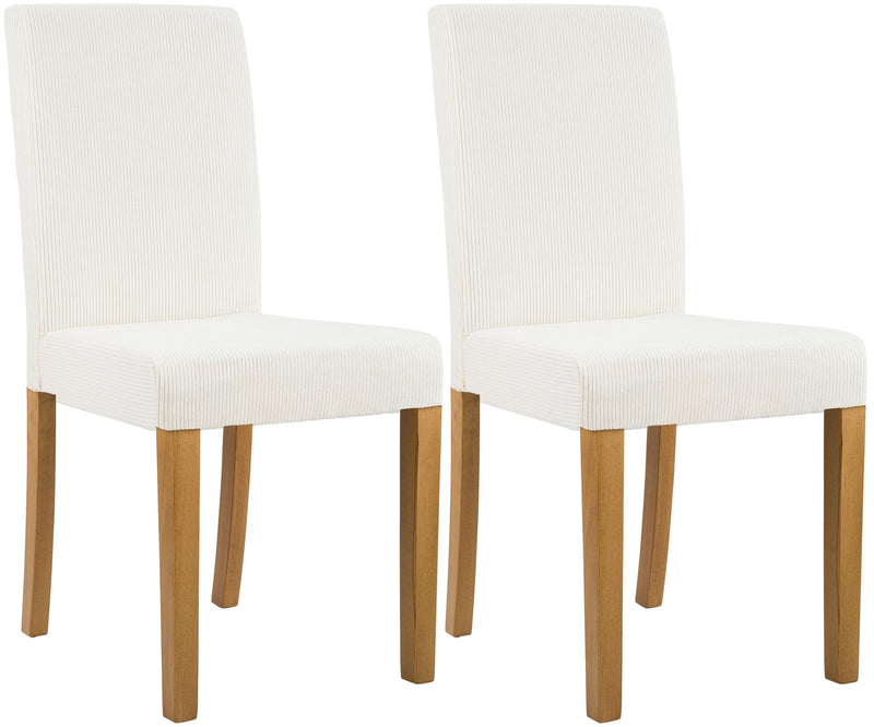 2er Set Esszimmerstuhl Ina Cord antik hell