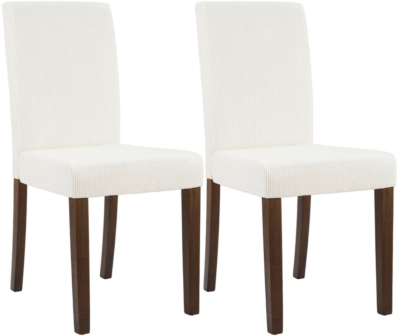 2er Set Esszimmerstuhl Ina Cord antik dunkel